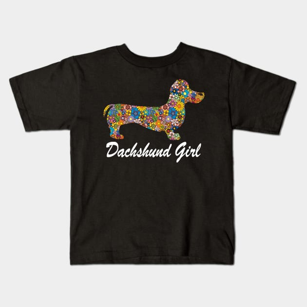 Dachshund Girl-Funny Dachshund Dog Lovers Kids T-Shirt by Drakes